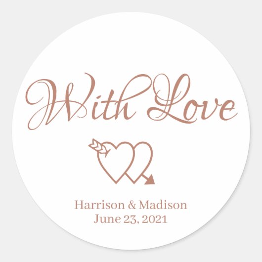 Eigene Rose Hochzeitsgeschenk für Tagkleber Runder Aufkleber (Vorderseite)