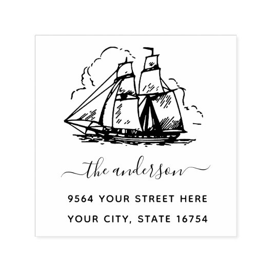 Eigene Rücksendeadresse für Familienname Permastempel (Design)