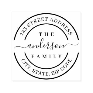 Eigene Rücksendeadresse mit Familiennamen Permastempel