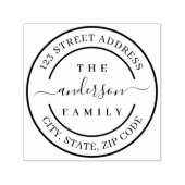 Eigene Rücksendeadresse mit Familiennamen Permastempel (Design)