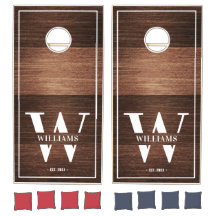 Eigene rustikale Bauernfamilie Monogramm Name Holz