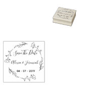 Eigene rustikale Blüte Save the Date Gummistempel (Stempel)