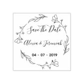 Eigene rustikale Blüte Save the Date Gummistempel (Prägung)