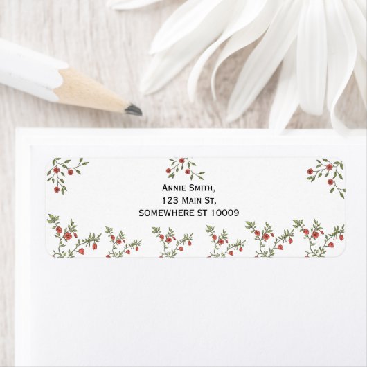 Eigene rustikale Rücksendeadresse Etikett Blumenar (Insitu)