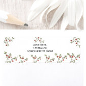 Eigene rustikale Rücksendeadresse Etikett Blumenar