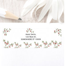 Eigene rustikale Rücksendeadresse Etikett Blumenar