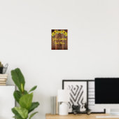 Eigene rustikale Sonnenblumen-Jubiläumszeichen Par Poster (Heimbüro)