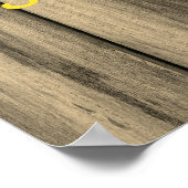 Eigene rustikale Sonnenblumen-Jubiläumszeichen Par Poster (Ecke)