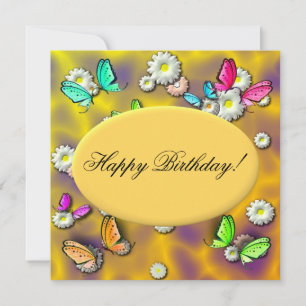 Eigene Schmetterlinge zum Geburtstag Einladung