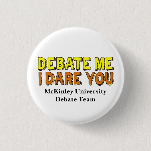 Eigene Schule für lustige Rede und Diskussion Button (Vorderseite)