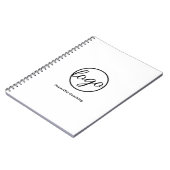 Eigene Schwarz-Weiß-Firmenlogos Notizblock (Linke Seite)