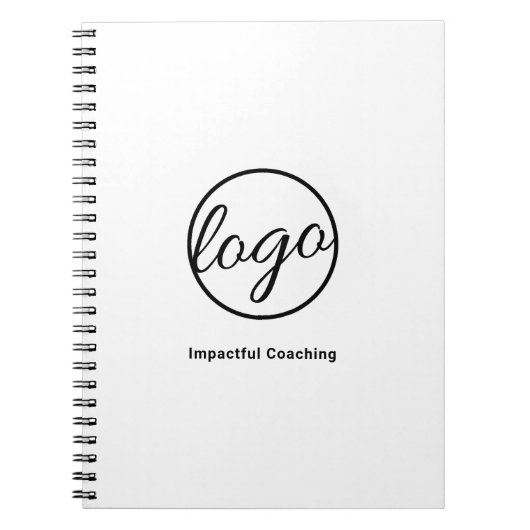 Eigene Schwarz-Weiß-Firmenlogos Notizblock (Vorderseite)