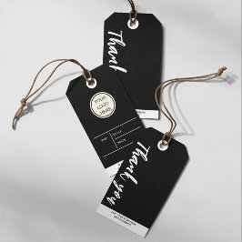 Eigene Schwarz/Weiß-Firmenlogos - Preis Vielen Dan Geschenkanhänger