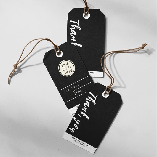 Eigene Schwarz/Weiß-Firmenlogos - Preis Vielen Dan Geschenkanhänger