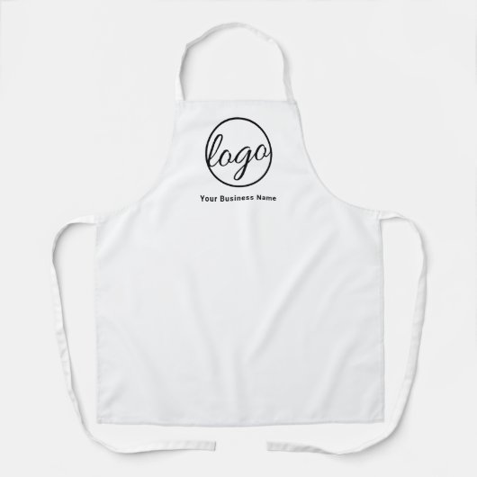Eigene Schwarz-Weiß-Firmenlogos Schürze (Vorderseite)