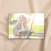 Eigene schwarze Gold-Retro-Graduierungspartei Einladung