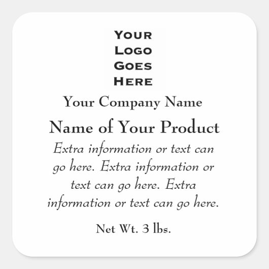 Eigene Seife oder Kosmetikmarke mit Logo - 1 Quadratischer Aufkleber (Vorderseite)