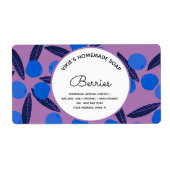 Eigene Seifenfirma Blueberry Hand Drawing Label (Vorne)