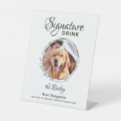 Eigene Signatur Drink Foto Hunde Bar Haustier Hoch Sockelschild (Vorderseite)