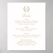 Eigene Signatur für Monogram Hochzeitgetränke Bar  Poster (Vorne)