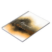 Eigene Signatur Monogramm Goldene Abstrakte Kunst Notizblock (Linke Seite)