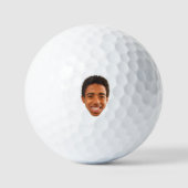 Eigene, sonnige Gesichtshälfte schneiden Fotos aus Golfball (Vorderseite)