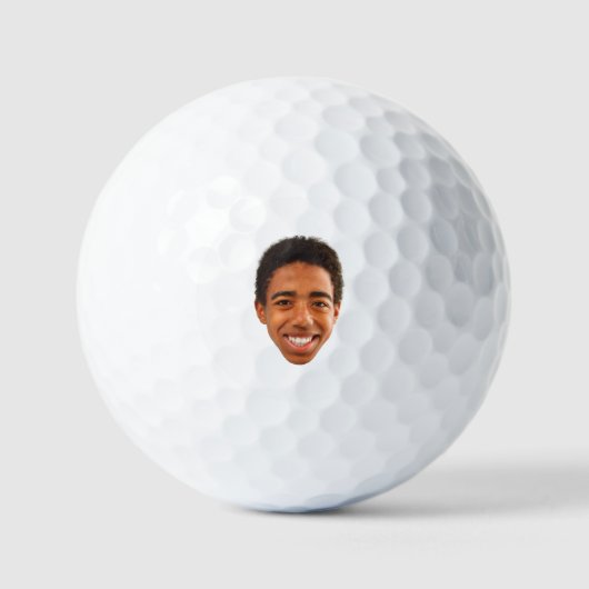Eigene, sonnige Gesichtshälfte schneiden Fotos aus Golfball (Vorderseite)
