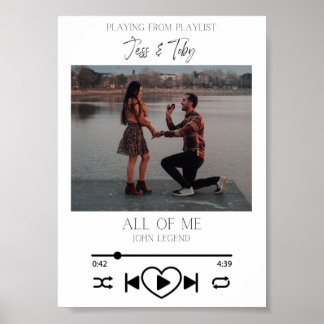 Eigene Spotify Music Foto Jubiläum Print Poster