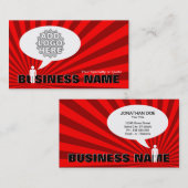 eigene Sprechblase schaffen Visitenkarte (Vorne/Hinten)