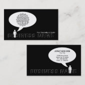 eigene Sprechblase schaffen Visitenkarte (Vorne/Hinten)