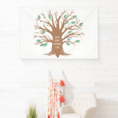 Eigene Stammbaum mit Blätter und Vögeln Banner (InSitu)