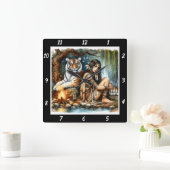 Eigene Stärke: Die Ausmaße des Tigerwaldes Quadratische Wanduhr (Zuhause)