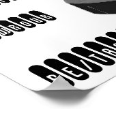 Eigene Steno Schwarze Maschine Druck Poster (Ecke)