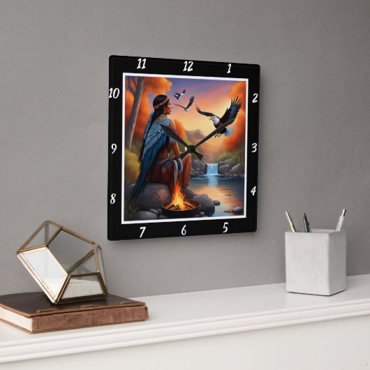 Eigene Ströme: Adlerhorgel Quadratische Wanduhr (Büro)