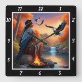 Eigene Ströme: Adlerhorgel Quadratische Wanduhr (Vorderseite)