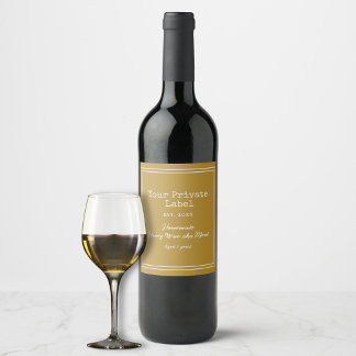 Eigene Tafelwein, hausgemachte Marmelade Weinetikett