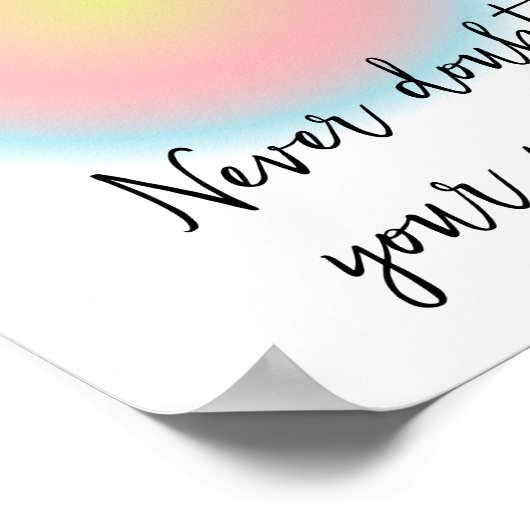 Eigene Teen Girl-positive Inspiration Zitat Poster (Ecke)