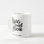 Eigene Texte für Inspiration und Hoffnung Kaffeetasse (Vorderseite Links)