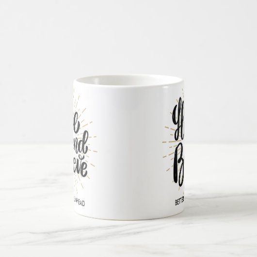 Eigene Texte für Inspiration und Hoffnung Kaffeetasse (Mittel)