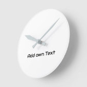 Eigene Textname Druckschrift hinzufügen Stilvolle Runde Wanduhr (Winkel)