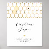 Eigene Textzeichen für die Goldene Bienendusche Poster (Vorne)