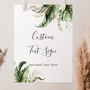 Eigene Textzeichnung für tropische Vegetation Poster