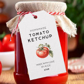 Eigene Tomate Ketchup-Geschenketikett Geschenkanhänger