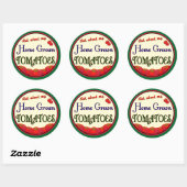 Eigene Tomaten Retro Gardener Slogan Aufkleber (Blatt)