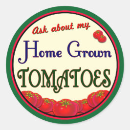 Eigene Tomaten Retro Gardener Slogan Aufkleber