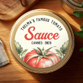 Eigene Tomatensauce Runder Aufkleber