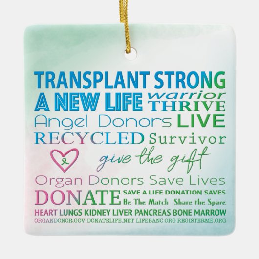 Eigene Transplantation Neues Leben Keramikornament (Vorderseite)