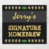 Eigene Unterschrift Bierflaschenetikett (Einzelnes Label)