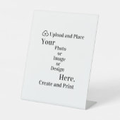 Eigene Unterschrift Design oder Foto Upload Sockelschild (Vorderseite)