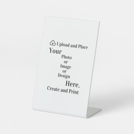 Eigene Unterschrift Design oder Foto Upload Sockelschild (Vorderseite)